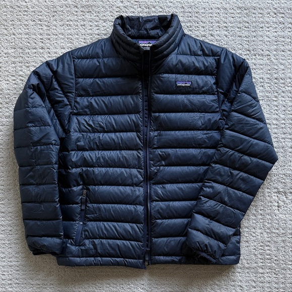 Patagonia Big Kids 16-18 Dark Blue Navy Puffer Jacket - Picture 3 of 4